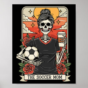 Halloween fotbollsmamma rolig tarotkort skelett sp poster