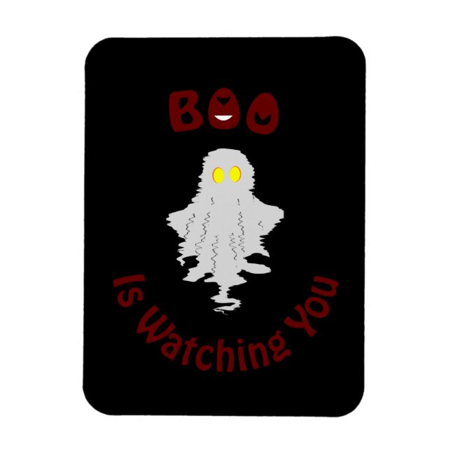 Halloween Foto Magnet | Boo iakttar dig (Vertikal)