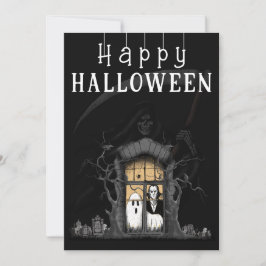 Halloween-foto på jagat hus julkort