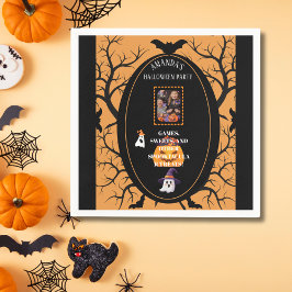 Halloween-fotofest Tjej- och Pojknappar Pappersservett