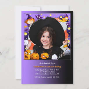 Halloween-fotoinbjudan Inbjudningar