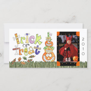 Halloween-fotokort Julkort