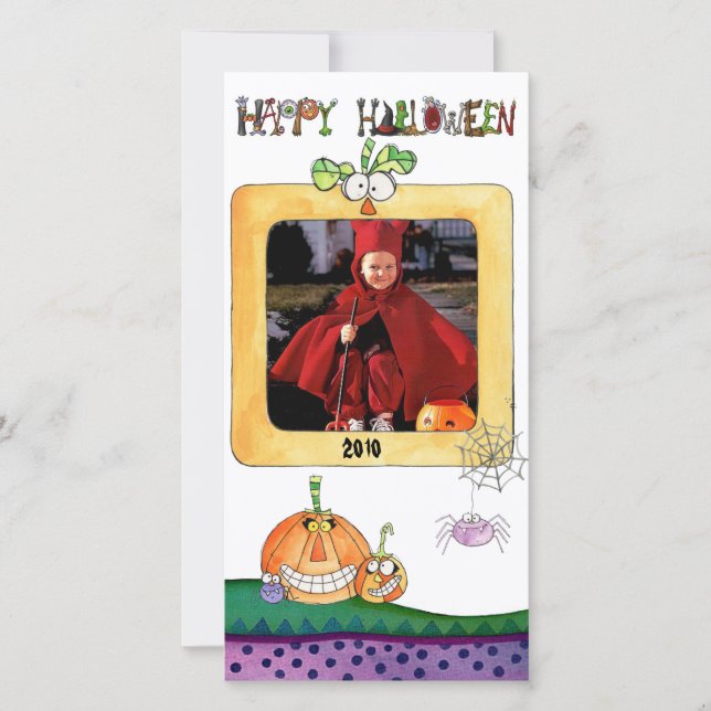 Halloween fotokort julkort (Framsida)