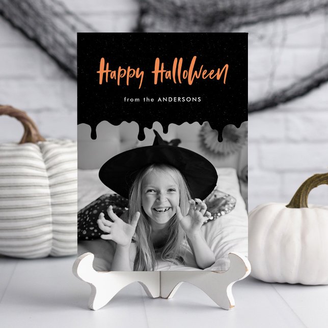 Halloween Fotokort med Blod som Dropppar (Skapare uppladdad)