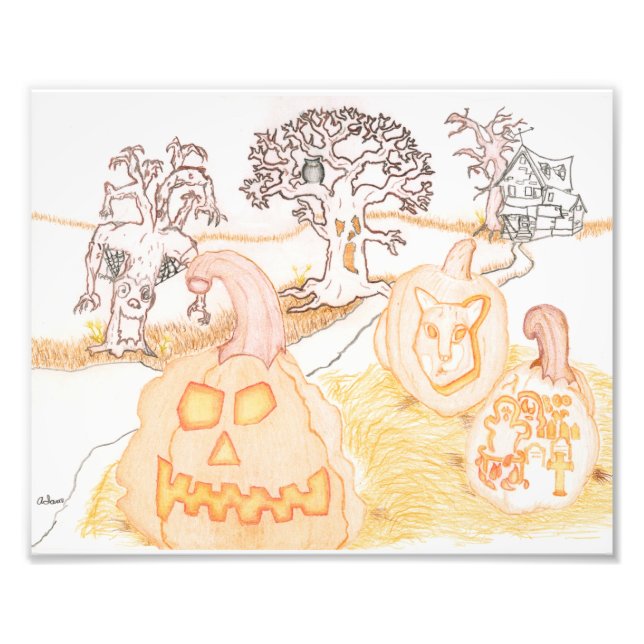 Halloween - fotoutskrift fototryck (Framsidan)