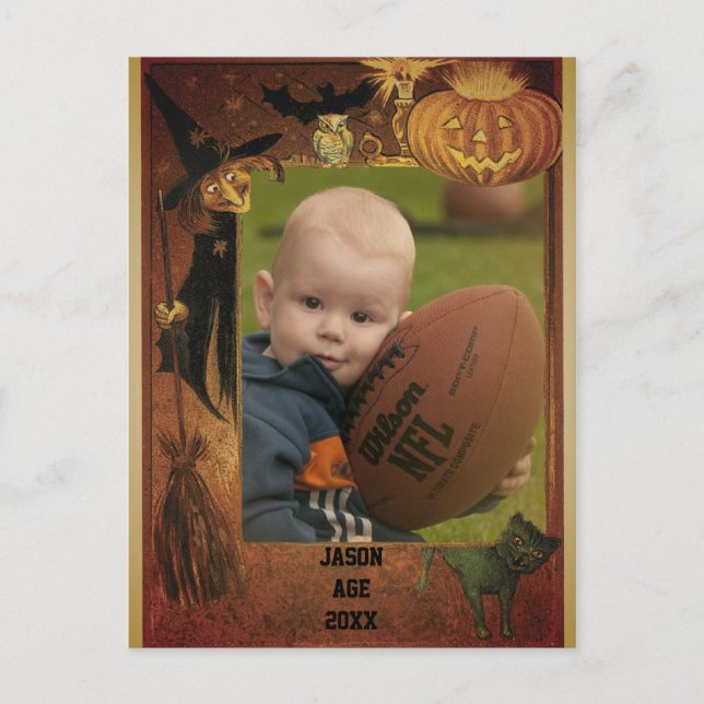 Halloween-fotovykort Vykort (Framsida)