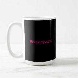 Halloween fram- och baksida Rosa och röd färgtryck Kaffemugg
