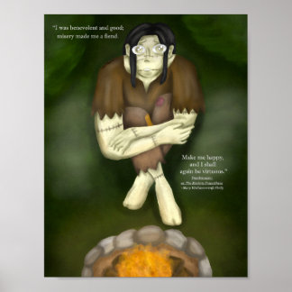 Halloween Frankenstein konsttryck Poster