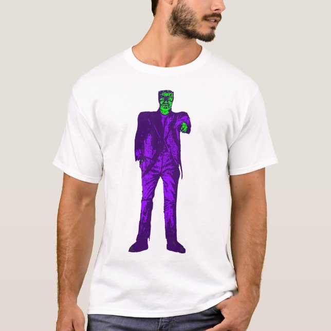 halloween frankenstein monster creepy t shirt (Framsida)