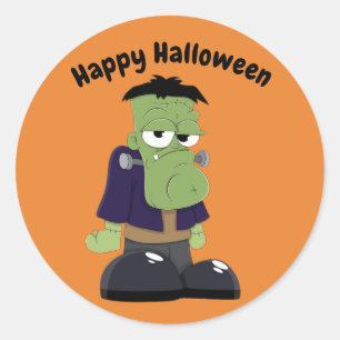 Halloween Frankenstein Runt Klistermärke