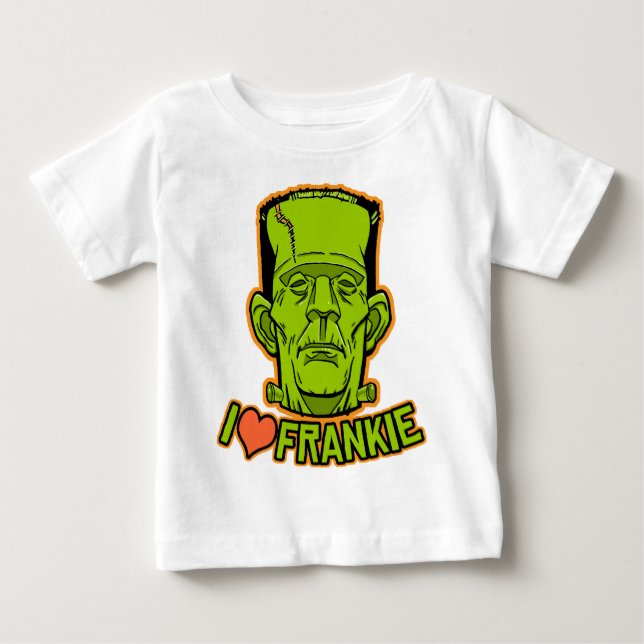 Halloween Frankenstein spädbarnT-tröja Tee Shirt (Framsida)