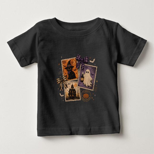 Halloween-frankostämplar T Shirt (Framsida)