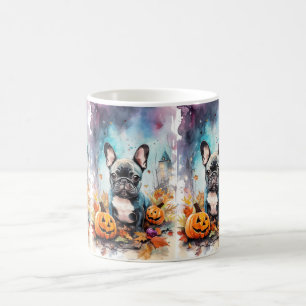 Halloween Fransk Bulldog med påsar Kaffemugg