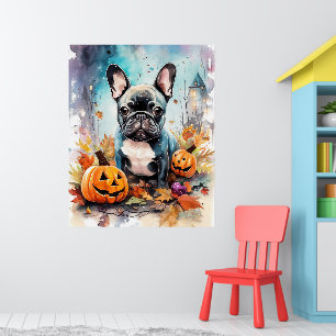 Halloween Fransk Bulldog med påsar Poster