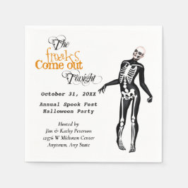 Halloween Freak Zombie Skeleton Anpassningsbar Pappersservett