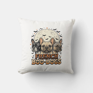 Halloween Frenchie Boo Hundar Roligt Vintage_1 Kudde