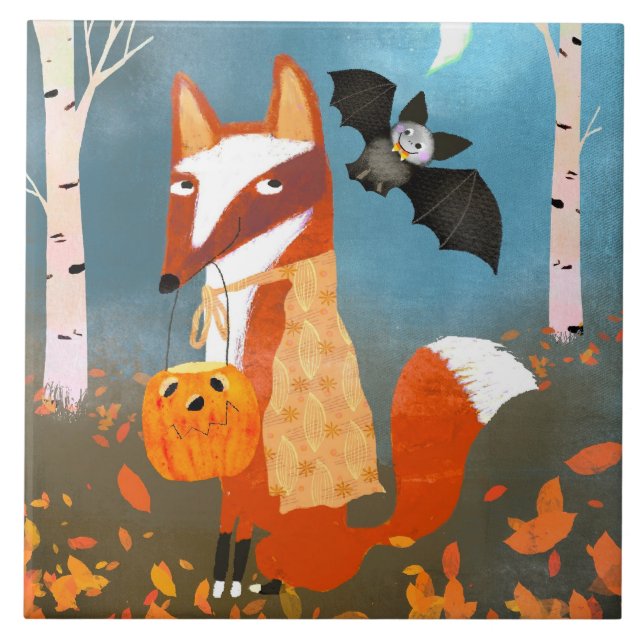 Halloween Friends Ceramic Kitchen Tile Kakelplatta (Framsidan)