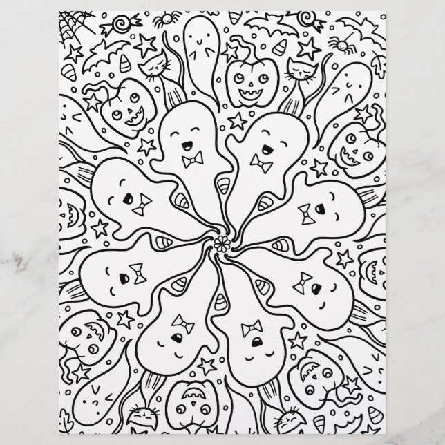 Halloween Friends Coloring Page (Framsida)