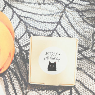 Halloween Friends Cute Modern Boy Birthday Favor Runt Klistermärke