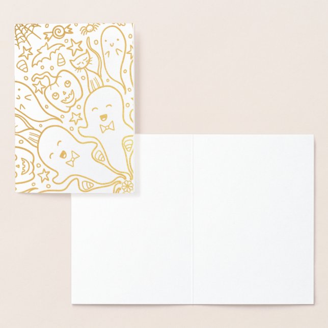 Halloween Friends Folierat Kort (Display)