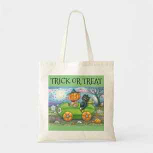 HALLOWEEN FRIENDS, JACK & SVART CAT BUS ELLER GODI TYGKASSE