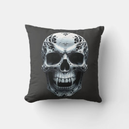 Halloween "Fright Night Mode" Carved Skull Kudde