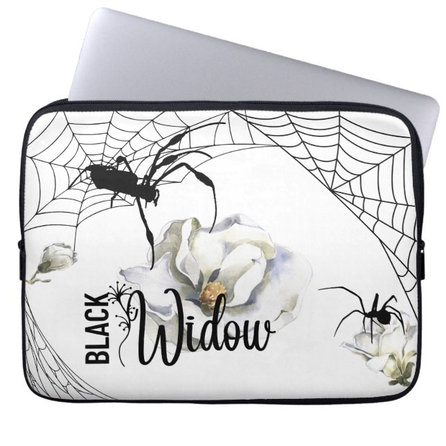 Halloween Frimärke Collection ’Black Widow’ Laptop Fodral (Framsidan)