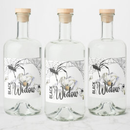 Halloween Frimärke Collection ’Black Widow’ Spritflaskor Etikett