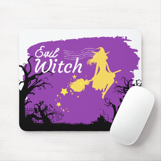 Halloween Frimärke Collection ’Evil Witch’ Musmatta (Med mus)