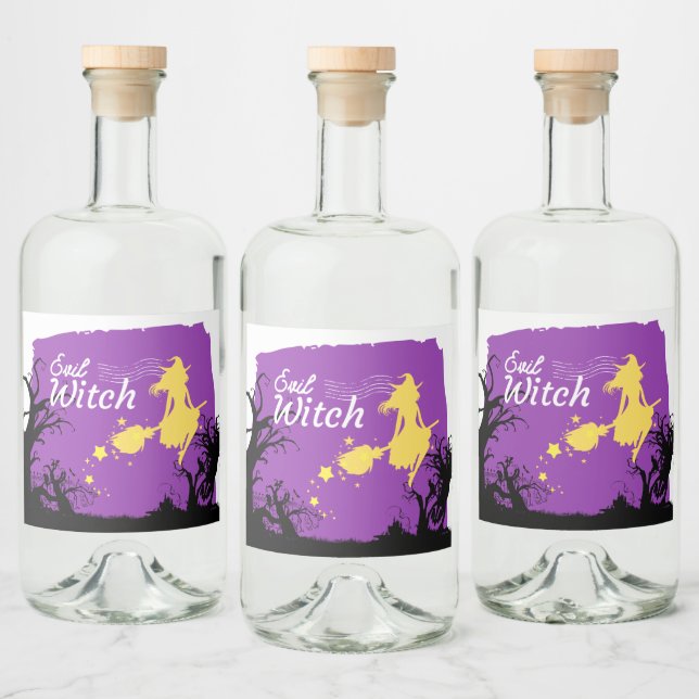 Halloween Frimärke Collection ’Evil Witch’ Spritflaskor Etikett (Flaskor)