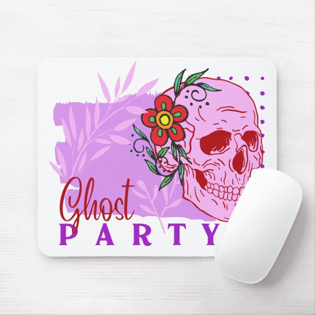 Halloween Frimärke Collection ’Ghost party’ på en Musmatta (Med mus)