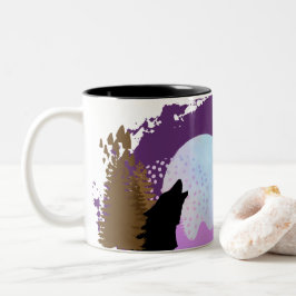 Halloween Frimärke Collection ’Howling Natt’ Två-Tonad Mugg