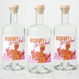 Halloween Frimärke Collection ’Mummy Unleaschad’ Spritflaskor Etikett