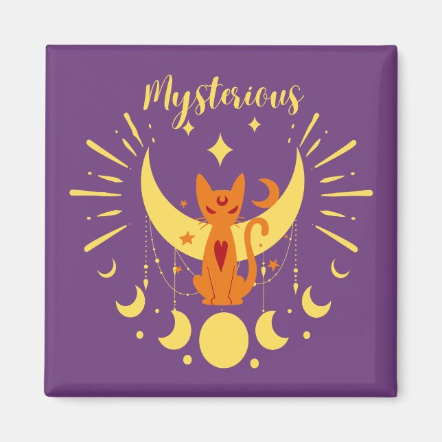 Halloween Frimärke Collection "Mysterious" Magnet (Framsidan)