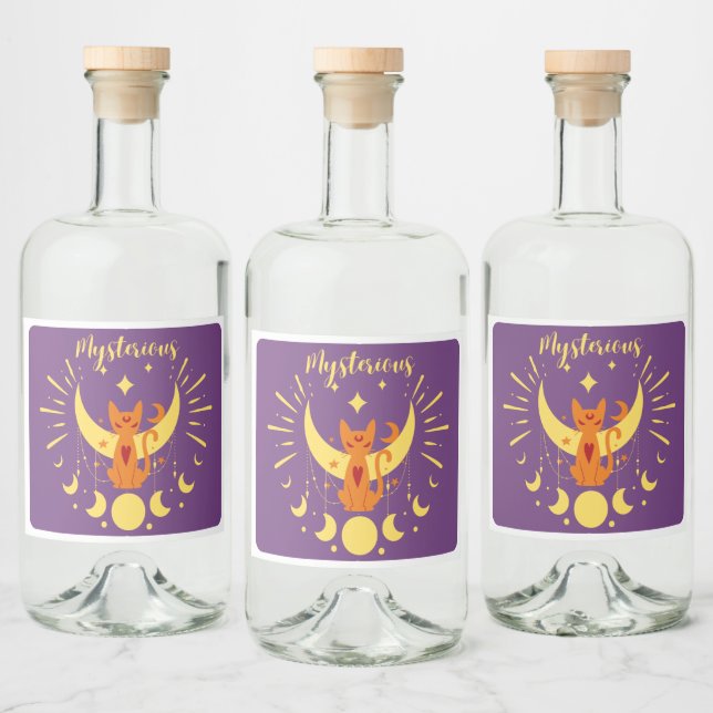 Halloween Frimärke Collection "Mysterious" Spritflaskor Etikett (Flaskor)