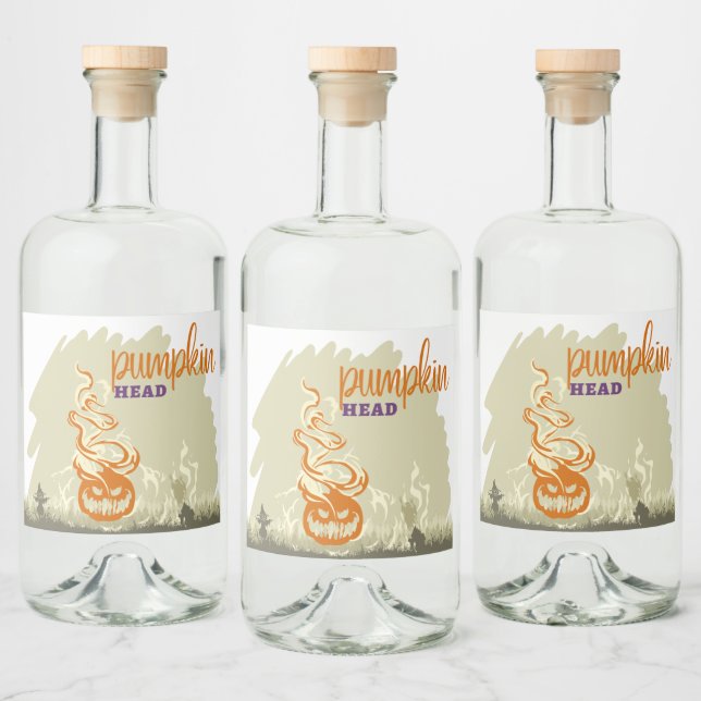 Halloween Frimärke Collection ’Pumpkinhead’ Spritflaskor Etikett (Flaskor)