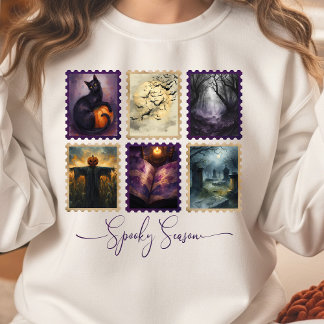 Halloween Frimärke Collection Sweatshirt T Shirt