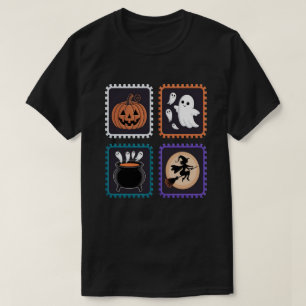 Halloween Frimärke Embroidery Design - Pumpkin, Gh T Shirt