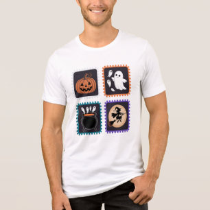 Halloween Frimärke Embroidery Design - Pumpkin, Gh T Shirt