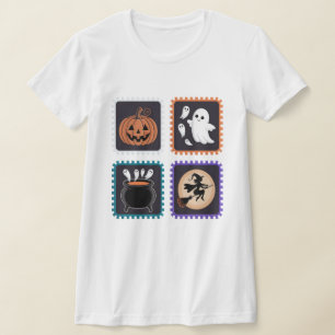 Halloween Frimärke Embroidery Design - Pumpkin, Gh T Shirt