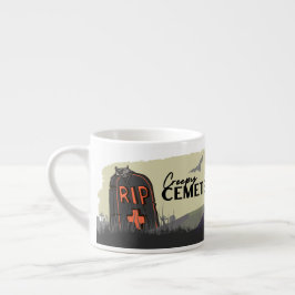 Halloween Frimärke-samlingen "Creepy Cemetery" Espressomugg
