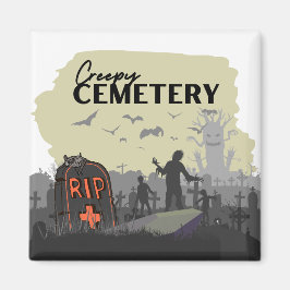 Halloween Frimärke-samlingen "Creepy Cemetery" Magnet