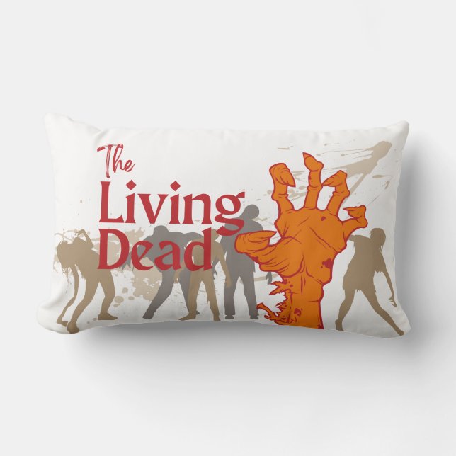 Halloween Frimärke-samlingen "The Living Dead" Lumbarkudde (Framsida)
