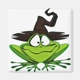 Halloween Frog i Witch Hat Magnet