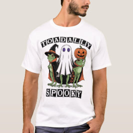 Halloween Frog Trio med Ghost och Pumpkin Spooky T Shirt