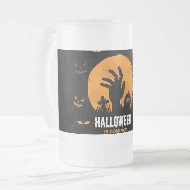 Halloween Frosted Glass Beer Mugg (Framsida vänster)