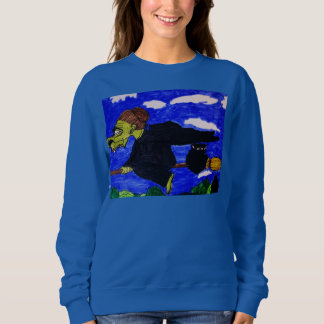 HALLOWEEN FUL häxa på sin kvast T Shirt