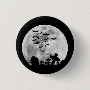 Halloween Full Moon Cemetery Graveyard Spooky Flad Knapp