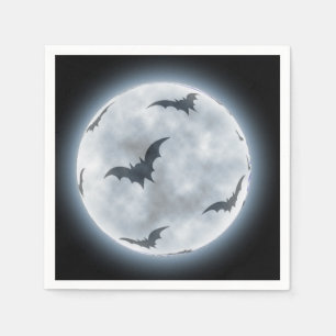 Halloween Full Moon Fladdermöss design, Pappersservett