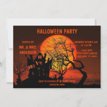 Halloween Full Moon Haunted House-skräcknatten